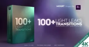 MotionElements – 100 Light Leaks Pack [MP4, AEP] Free Download
